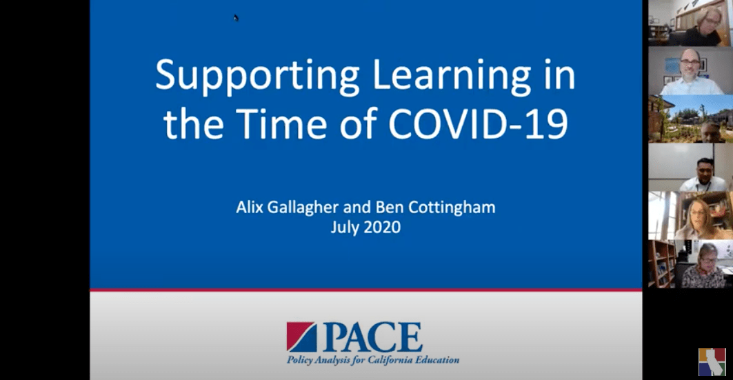 Supporting Learning in the COVID-19 Context - California Education Partners